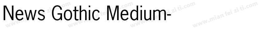 News Gothic Medium字体转换